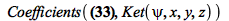 Coefficients(Physics:-`*`(Physics:-Commutator(Physics:-SpaceTimeVector[m](X), P[n]), Physics:-Ket(psi, x, y, z)) = `*`(I, `*`(`ℏ`, `*`(Physics:-g_[m, n], `*`(Physics:-Ket(psi, x, y, z))))), Ket(p...